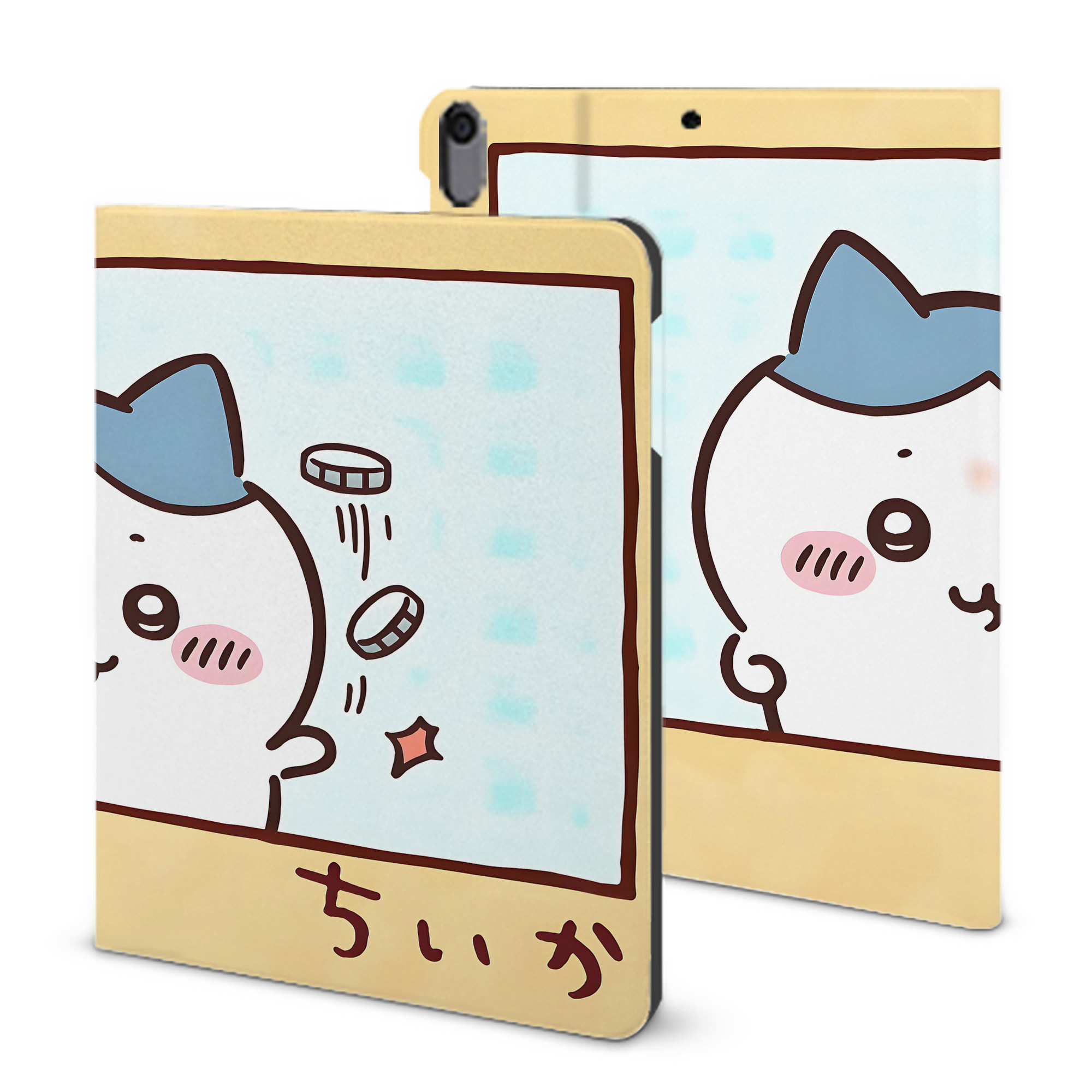 （画像用） ちいかわ Chii-kawa IPad ケース ブック型 PUレザー TPU 耐衝撃 軽量 薄型 ペン収納なし 全面保護 IPad 各モデル対応